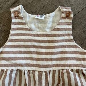 🎉 5/$20 Boho/Minimal Striped Jumper Romper for Baby Toddler Size 12-18M